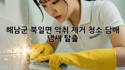 해남군 북일면 악취 제거 청소, 담배 냄새 탈출💨