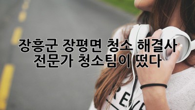 ✨ 장흥군 장평면 청소 해결사 🦸‍♀️ 전문가 청소팀이 떴다! 🏡
